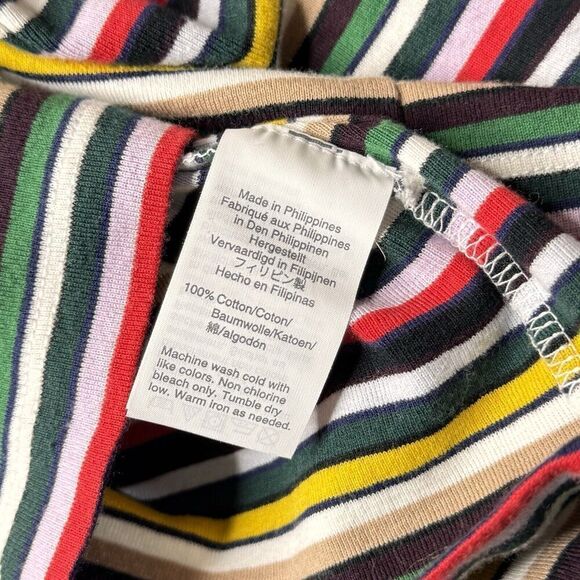 J.Crew Women’s Sz S J Crew Perfect Fit Long Sleeve T-Shirt Striped Colorful - Picture 7 of 12